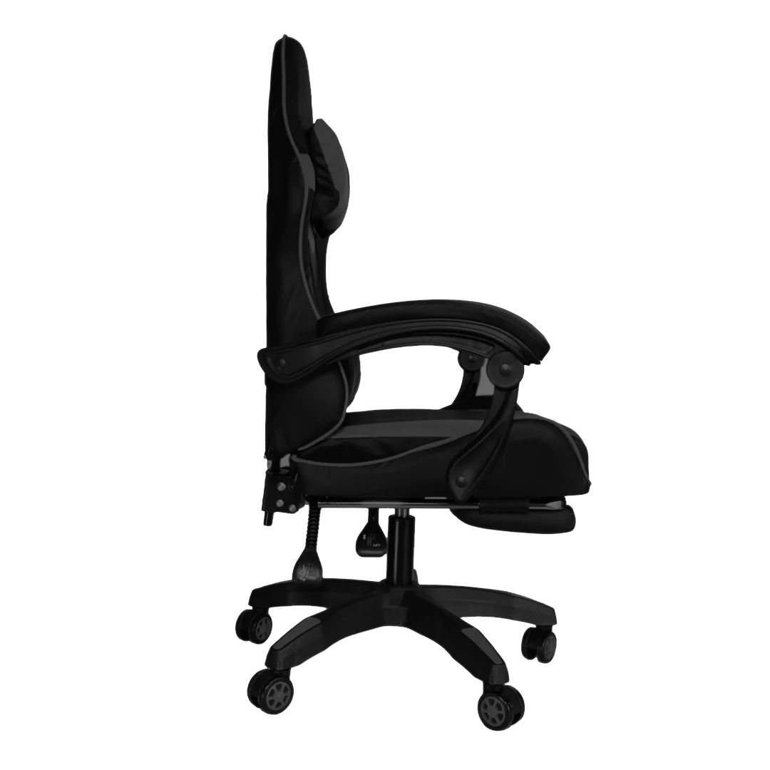 Silla Gamer SiGamers Reclinable Ergonomica con Reposapiés Color Negro