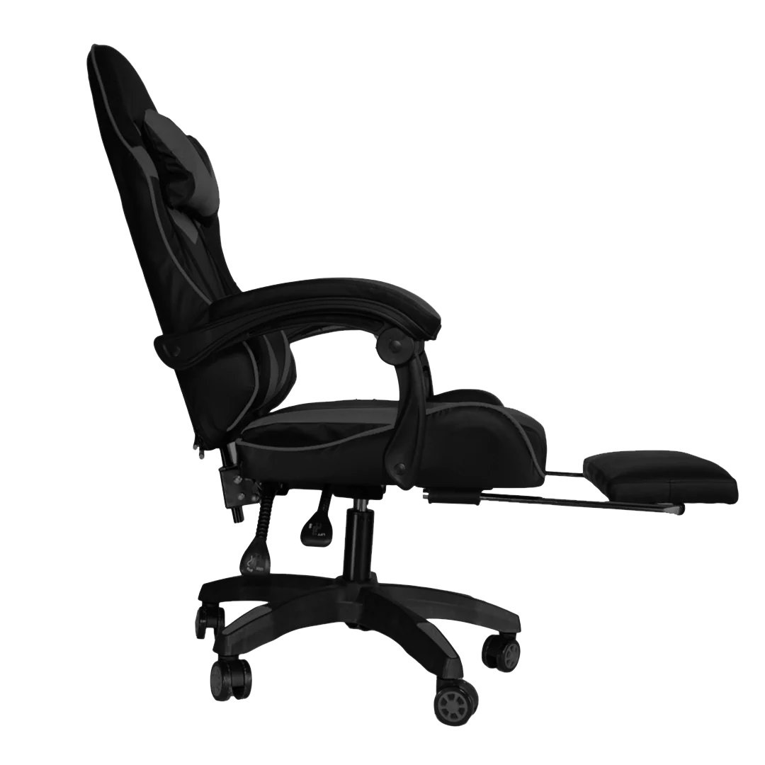 Silla Gamer SiGamers Reclinable Ergonomica con Reposapiés Color Negro