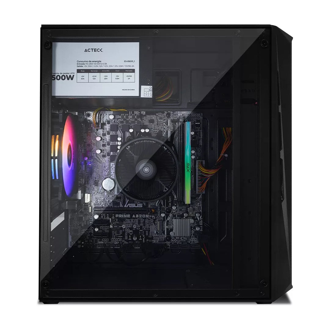 Computadora Gamer Invictus PC Power-002, AMD Ryzen 7 5700G 3.80GHz, 16GB RAM, 512GB M.2 SSD, Wi-Fi, Windows 10, Negro