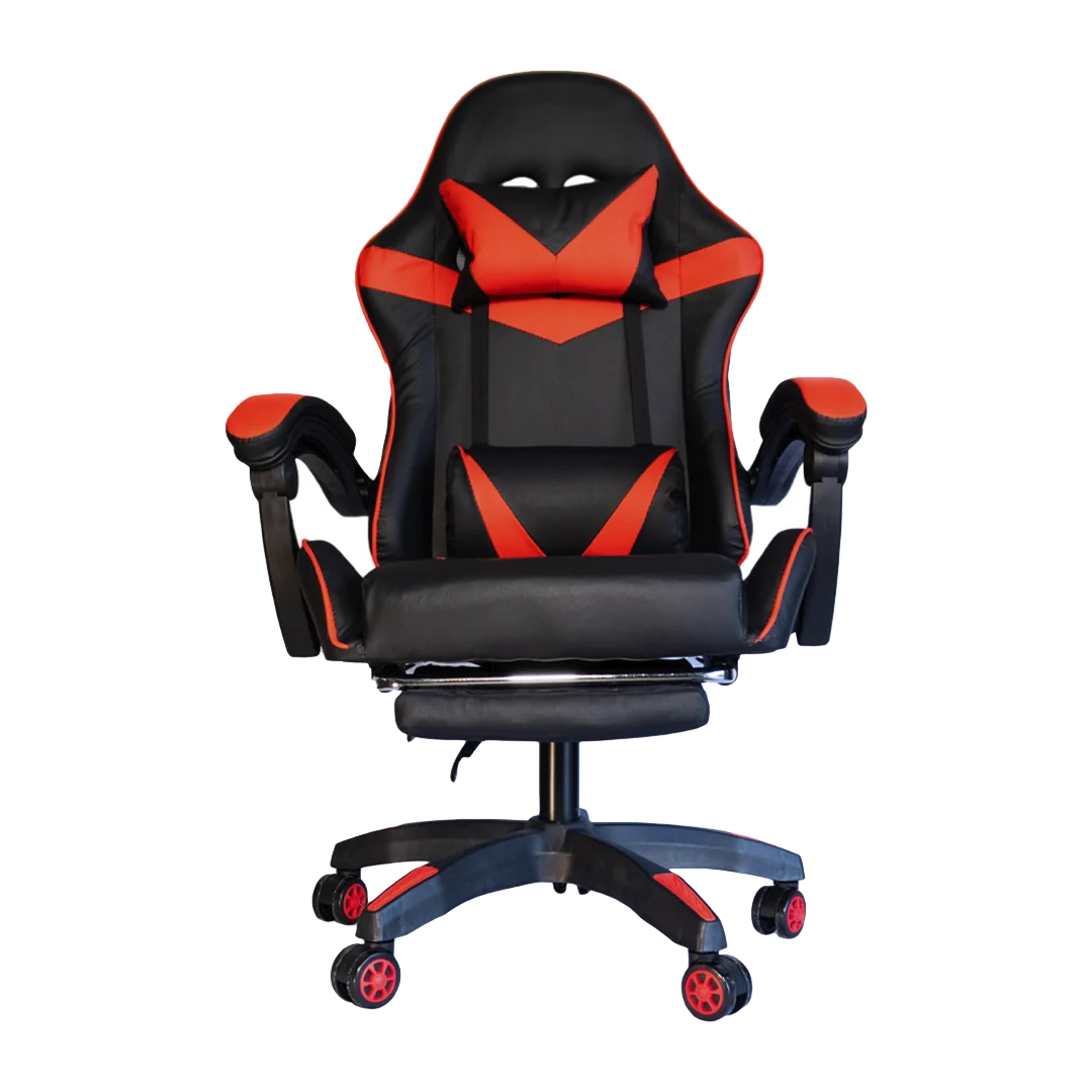 Silla Gamer SiGamers Reclinable Ergonomica con Reposapiés Color Rojo