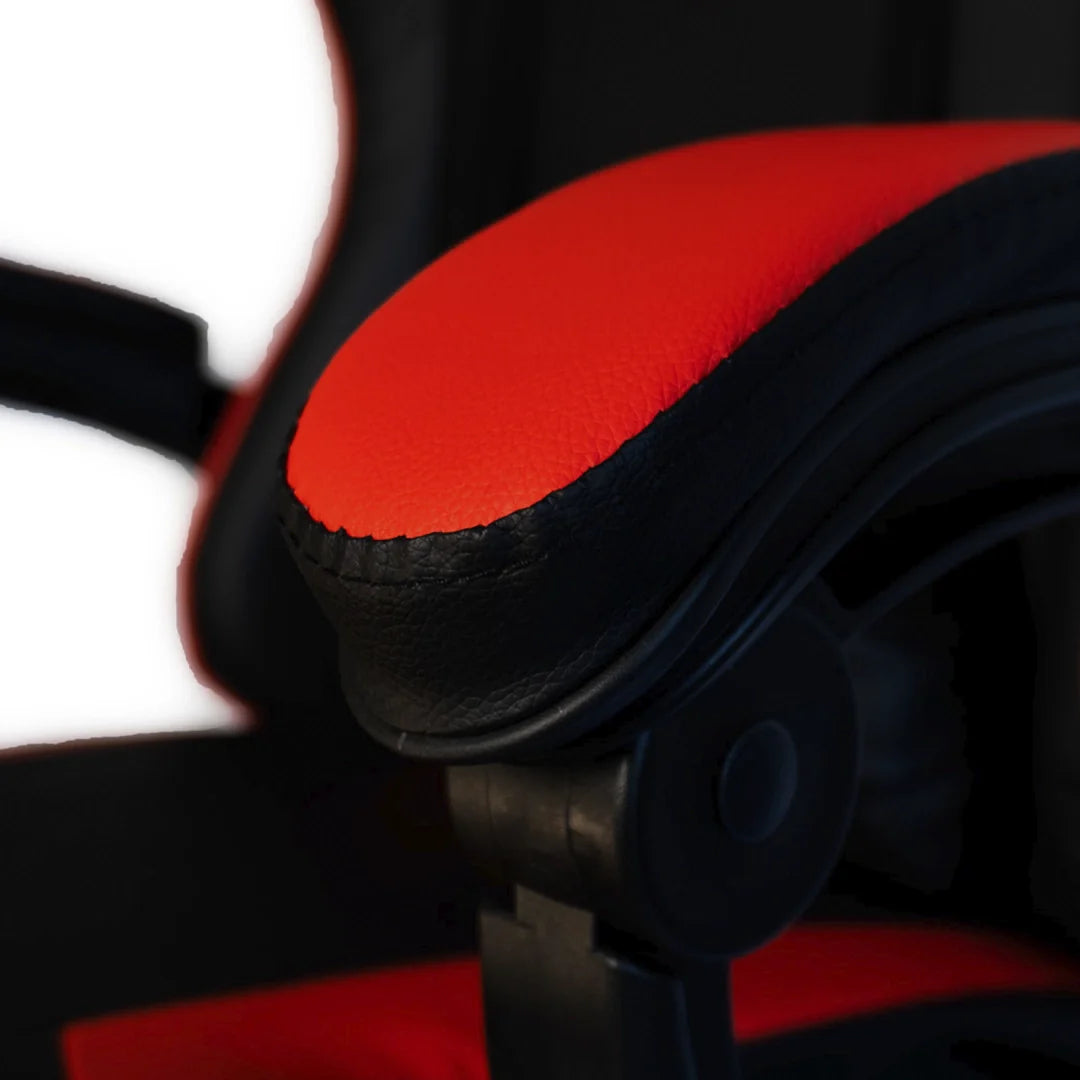 Silla Gamer SiGamers Reclinable Ergonomica con Reposapiés Color Rojo