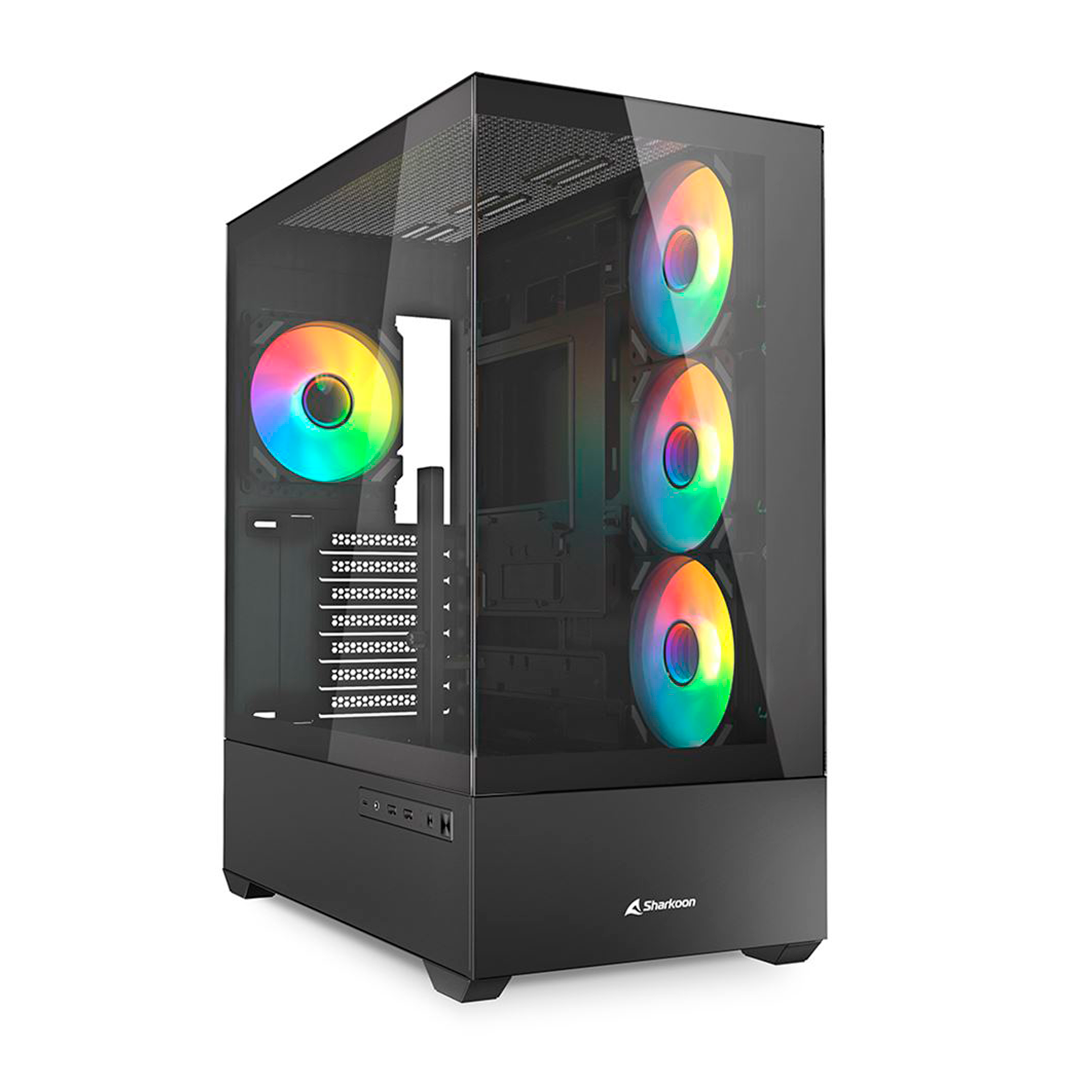 Gabinete Sharkoon AK6 RGB Black ATX