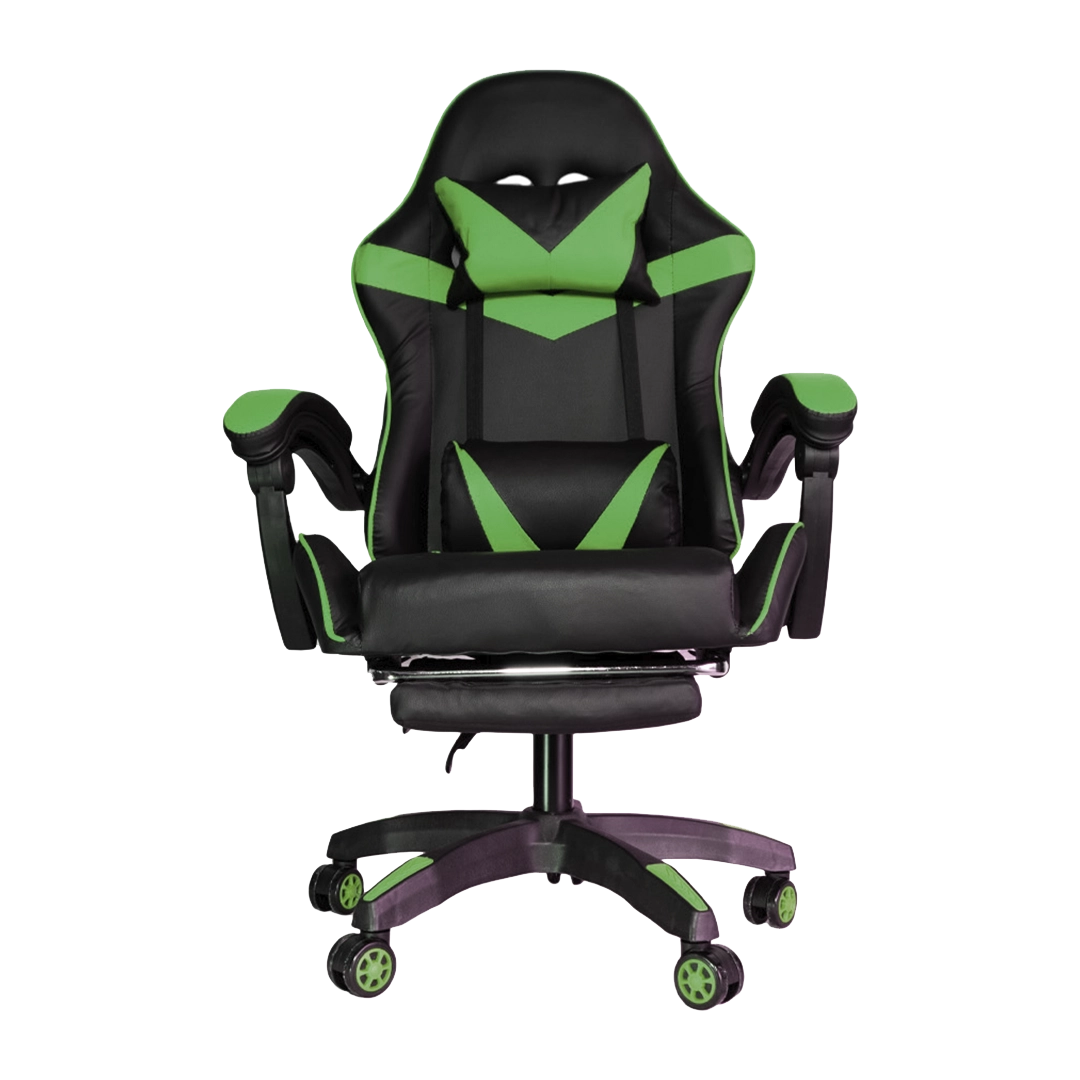 Silla Gamer SiGamers Reclinable Ergonomica con Reposapiés Color Verde