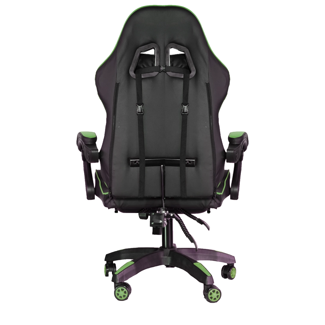 Silla Gamer SiGamers Reclinable Ergonomica con Reposapiés Color Verde