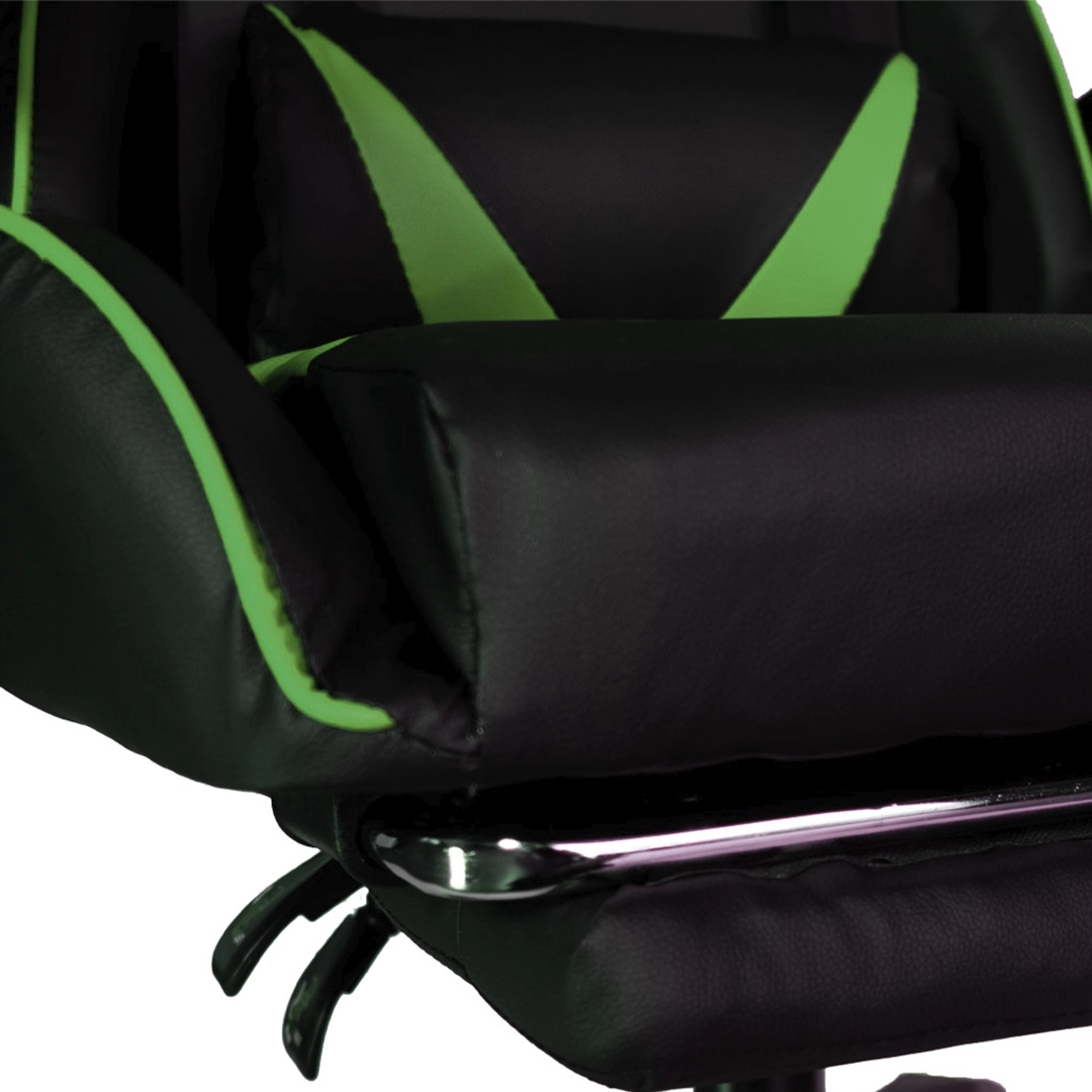 Silla Gamer SiGamers Reclinable Ergonomica con Reposapiés Color Verde