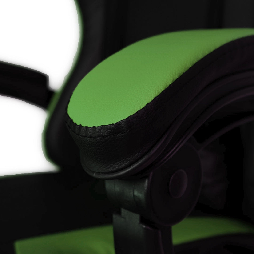 Silla Gamer SiGamers Reclinable Ergonomica con Reposapiés Color Verde