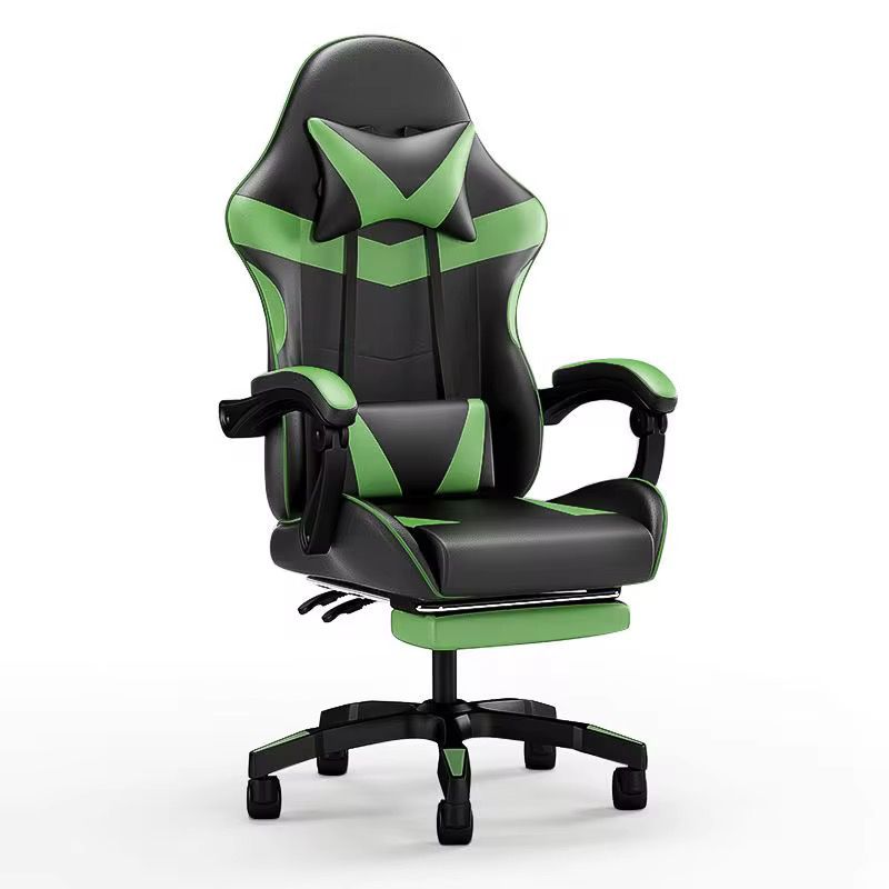 Silla Gamer SiGamers Reclinable Ergonomica con Reposapiés Color Verde