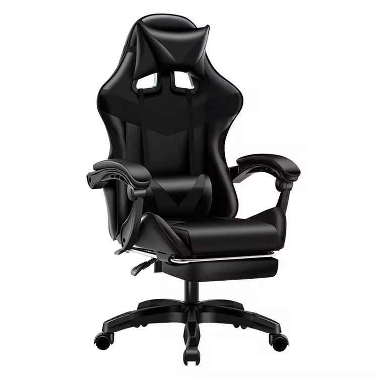 Silla Gamer SiGamers Reclinable Ergonomica con Reposapiés Color Negro