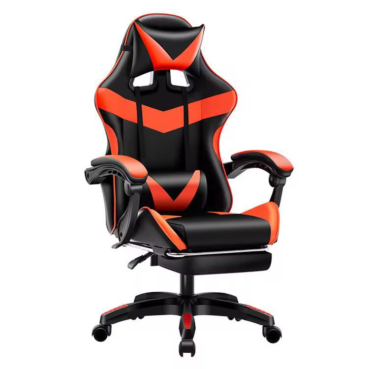 Silla Gamer SiGamers Reclinable Ergonomica con Reposapiés Color Rojo