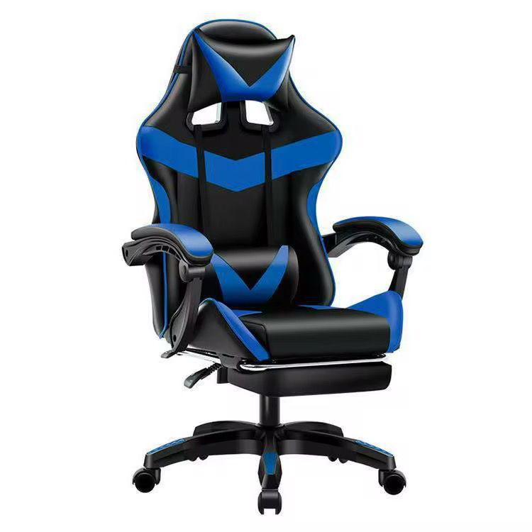 Silla Gamer SiGamers Reclinable Ergonomica con Reposapiés Azul