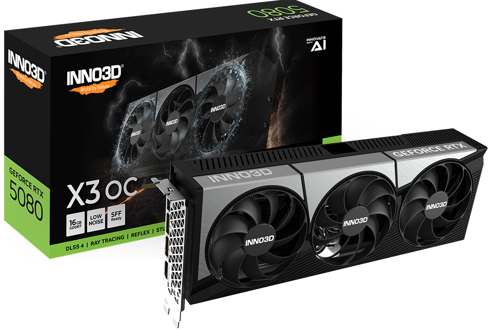 Tarjeta de Vídeo INNO3D Geforce RTX 5080 X3 OC 16GB GDDR7