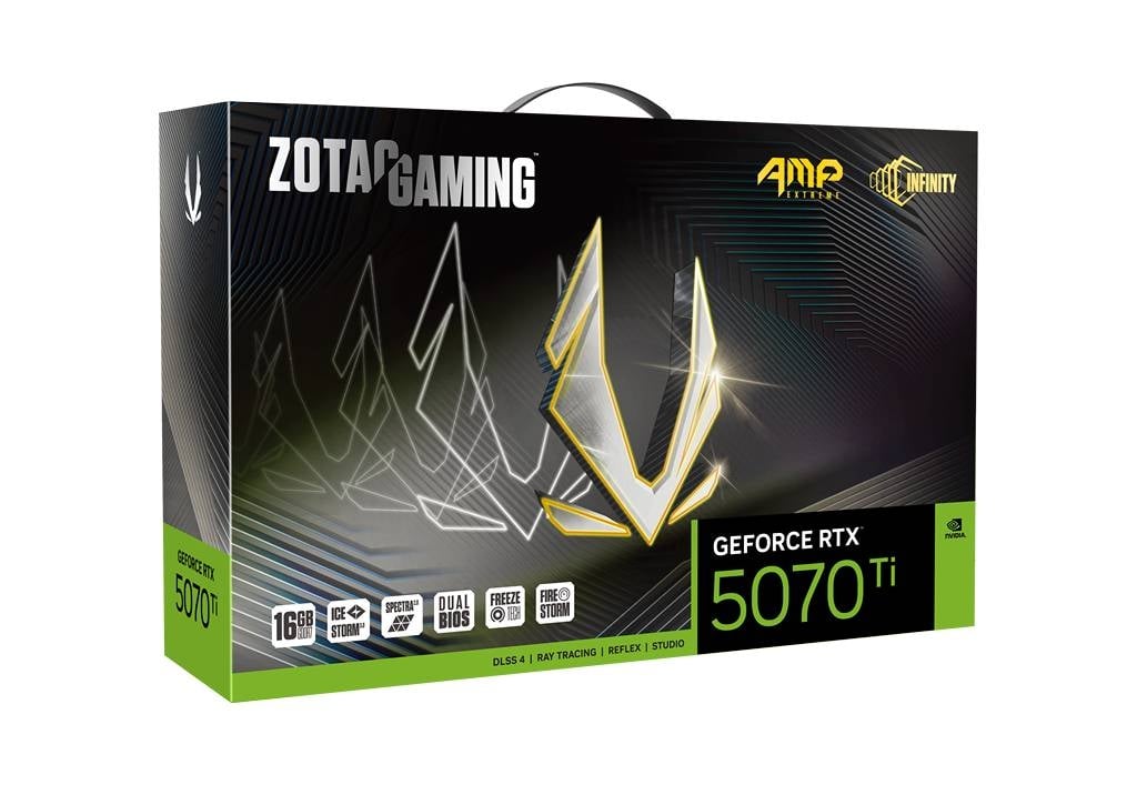 Tarjeta de Vídeo ZOTAC GAMING GeForce RTX 5070 Ti AMP Extreme INFINITY, ZT-B50710B-10